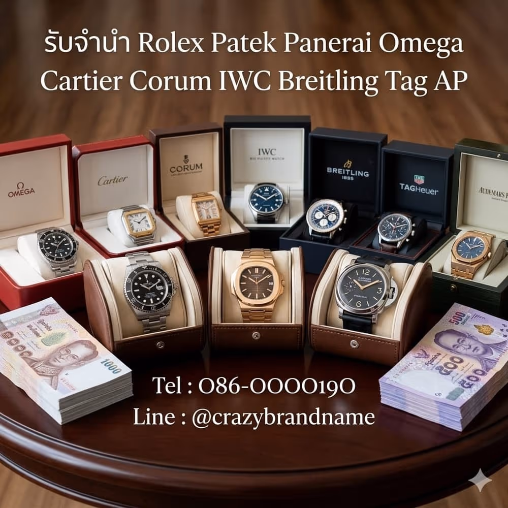 นาฬิกาแบรนด์เนมที่ร้านรับซื้อและรับจำนำ ตัวอย่างที่ 6